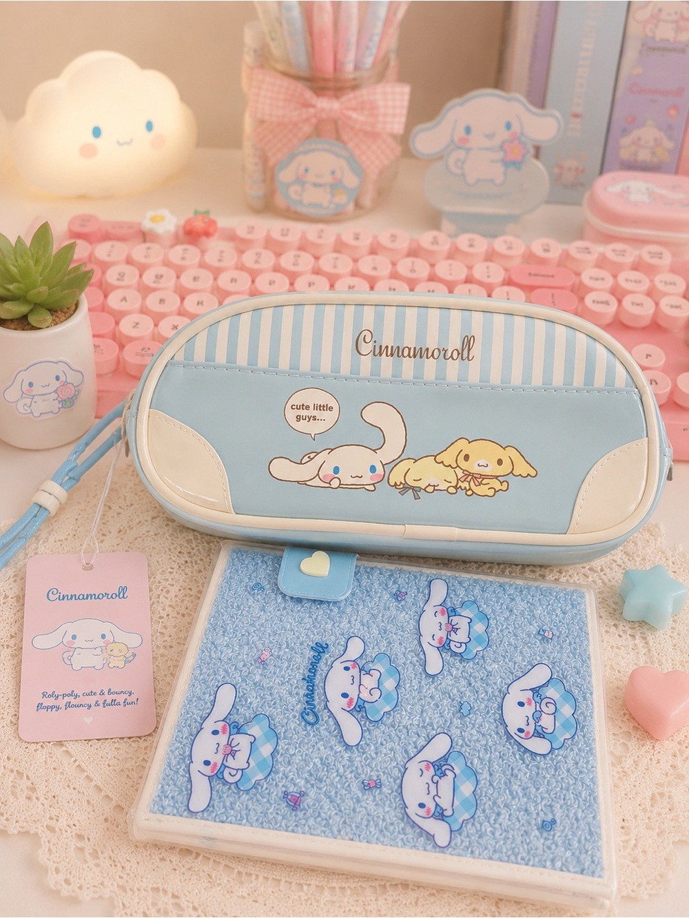 Cinnamoroll Blue & Cream Pencil Accessory Pouch